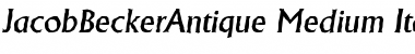 JacobBeckerAntique-Medium Italic Font