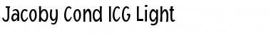 Jacoby Cond ICG Font
