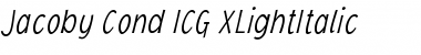 Jacoby Cond ICG XLightItalic Font