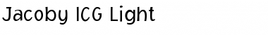 Download Jacoby ICG Light Font