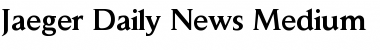 Jaeger Daily News Font