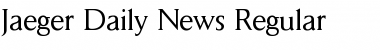 Jaeger Daily News Font