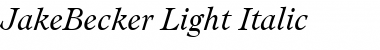 JakeBecker-Light Font