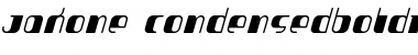Jakone CondensedBoldItalic Font