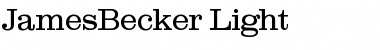 JamesBecker-Light Regular Font