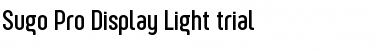 Sugo Pro Display Trial Light Font