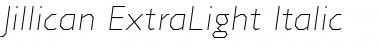 Jillican ExtraLight Italic Font