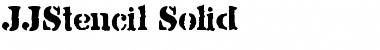 JJStencil Solid Regular Font