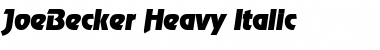JoeBecker-Heavy Italic Font