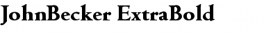 JohnBecker-ExtraBold Font