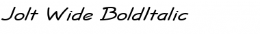 Jolt Wide BoldItalic Font