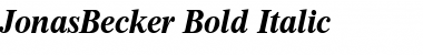 JonasBecker Bold Italic