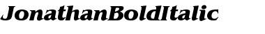 JonathanBoldItalic Font