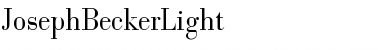 JosephBeckerLight Regular Font