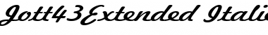 Jott43Extended Italic Font