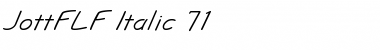 JottFLF-Italic.71 Font