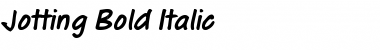 Jotting Bold Italic Font