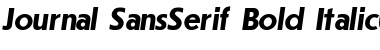 Journal SansSerif Bold Italic Font