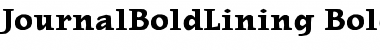 JournalBoldLining Bold Font