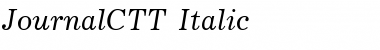 JournalCTT Italic Font