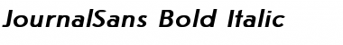 JournalSans Bold Italic Font
