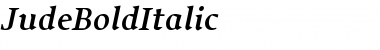 JudeBoldItalic Regular Font