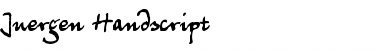 Juergen Handscript Font