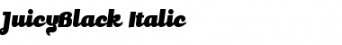 JuicyBlack Italic Regular Font