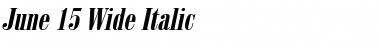 June 15 Wide Italic Font