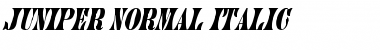 Juniper-Normal Italic Italic Font