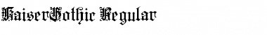 KaiserGothic Regular Font