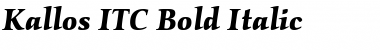 Kallos ITC Bold Italic