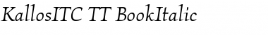 KallosITC TT BookItalic Font
