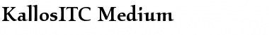 KallosITC-Medium Medium Font