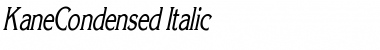 KaneCondensed Italic