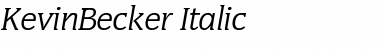 KevinBecker Italic Font