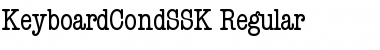 KeyboardCondSSK Regular Font