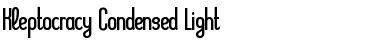 Kleptocracy Condensed Light Font