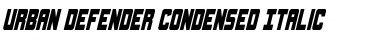 Urban Defender Condensed Italic Font