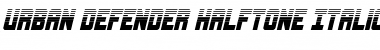 Urban Defender Halftone Italic Font