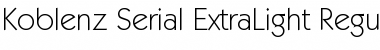 Koblenz-Serial-ExtraLight Regular Font