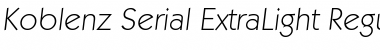 Download Koblenz-Serial-ExtraLight Font
