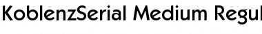 KoblenzSerial-Medium Regular Font