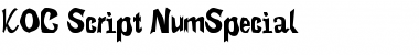KOC Script NumSpecial Regular Font