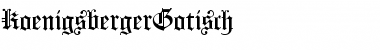 KoenigsbergerGotisch Regular Font