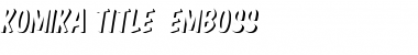 Komika Title - Emboss Regular Font