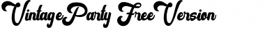 Vintage Party FreeVersion Regular Font