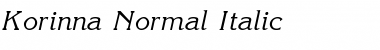 Korinna Normal-Italic Font
