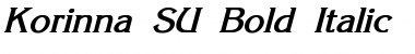 Korinna_SU Bold Italic Font