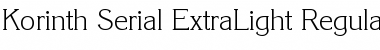Korinth-Serial-ExtraLight Regular Font